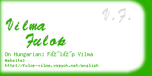 vilma fulop business card